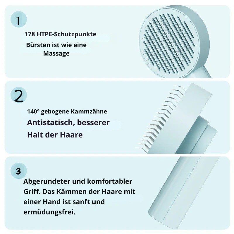 Pet Needle Comb Hair Remover Brush Dog And Cat Pet Comb Self Cleaning Massage Brushes Grooming Supplies