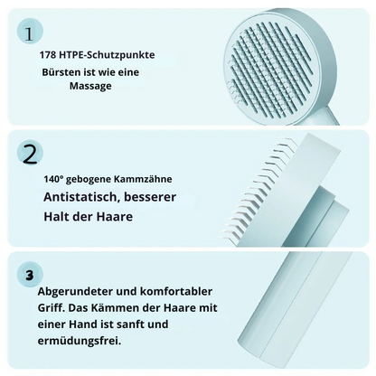 Pet Needle Comb Hair Remover Brush Dog And Cat Pet Comb Self Cleaning Massage Brushes Grooming Supplies